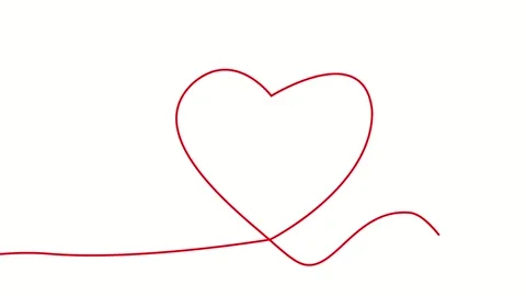 Minimalist Continuous Line Animation Morphing from Infinity Symbol to Heart  Stock Footage 324564582