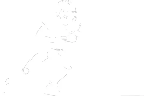 Minimalist continuous line art drawing of dynamic american football player .. Stock Footage 325071398