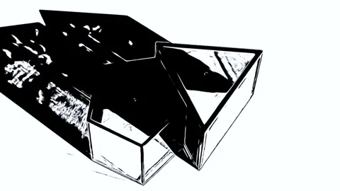 Minimalist Contour Animation with Abstract Forms and Geometric Shapes Stock Footage 304905504