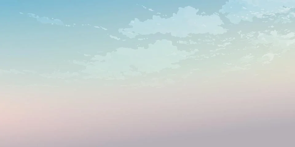 Minimalist coudscape with twilight horizontal background graphic illustrati.. Illustrazione stock