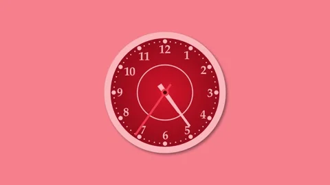 Minimalist count down Analog Clock Animation, A minimalist analog clock wit.. Stock Footage 304394110