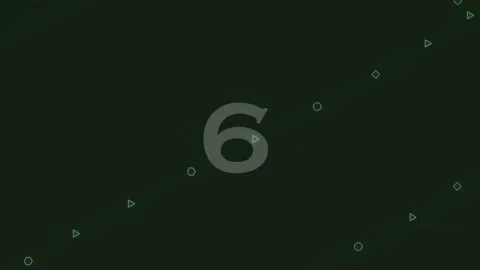Minimalist count nine on black screen - abstract number animation for intro.. Stock Footage 342206446
