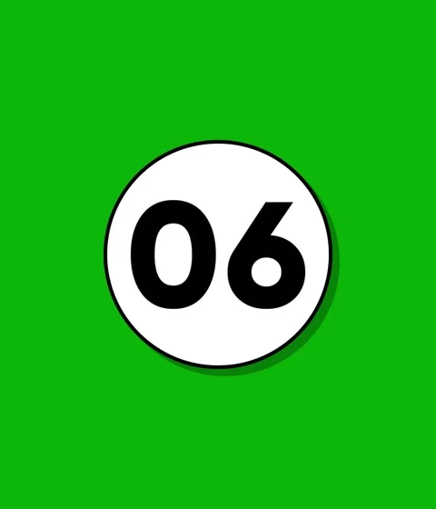 Minimalist countdown animation from white circle to number six with green s.. Stock Footage 332396367