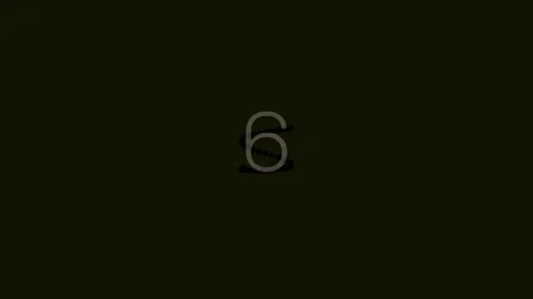 Minimalist Countdown Sequence: Abstract Digit Nine on Solid Black Background Stock Footage 342116371