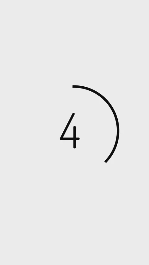 Minimalist countdown showing a 5 second countdown Stock Footage 297146474