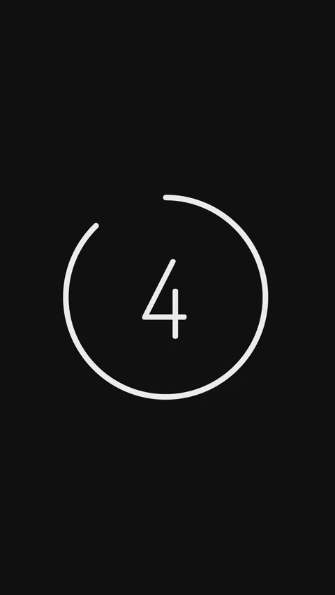 Minimalist countdown showing a 5 second countdown animated. Stock Footage 297149698