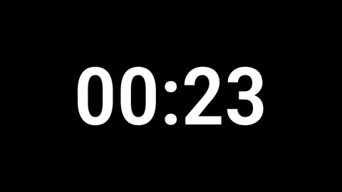 Minimalist countdown timer from 30 to 0 on black background Stock Footage 315335852