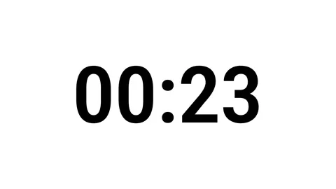 Minimalist countdown timer from 30 to 0 on white background Stock Footage 315335977