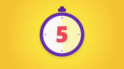 Minimalist countdown timer animation: 7 to 1 seconds for presentations and .. Stock Footage 346241689