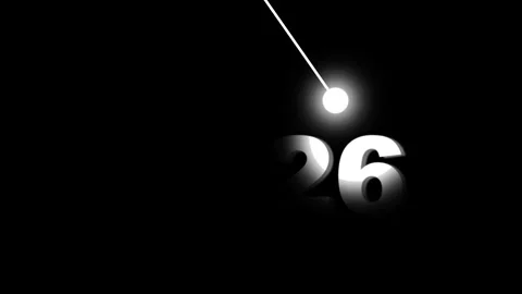 Minimalist countdown timer animation with glowing pendulum effect on dark b.. 스톡 동영상 333162662