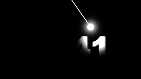 Minimalist countdown timer animation with glowing pendulum motion on black .. Stock-Footage 333162689