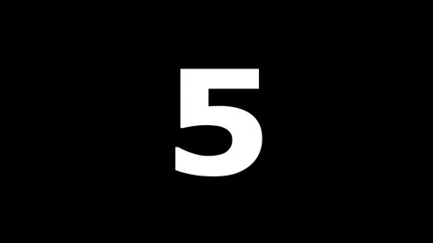 Minimalist countdown timer animation from ten to zero on solid black surface. Stock-Footage 334906368