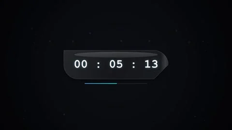 Minimalist Countdown Timer: Digital Clock Displaying 00 Minutes, 09 Seconds 動画素材 344642450