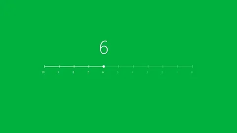 Minimalist Countdown Timer on Green Screen Stock Footage 348191180