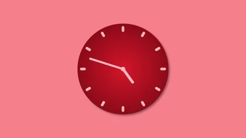 Minimalist Counting down Analog clock Animation, Minimalist clock with whit.. Stock Footage 304393996
