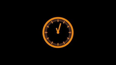 Minimalist counting down simple clock isolated animation Stock Footage 301616137