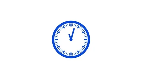 Minimalist counting down simple clock isolated animation Stock Footage 301616140