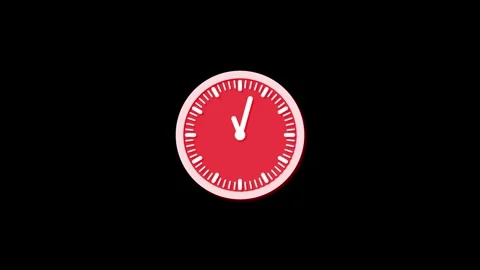 Minimalist counting down simple clock isolated animation Vidéo 301616183