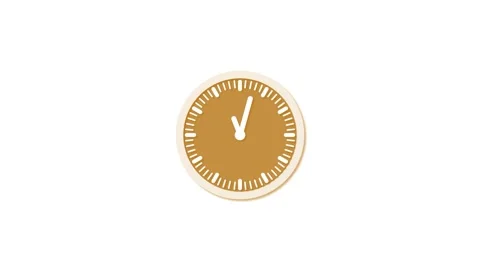 Minimalist counting down simple clock isolated animation Vidéo 301616185