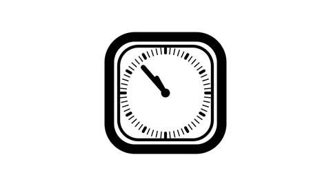 Minimalist counting down simple clock isolated animation Видео 301616194