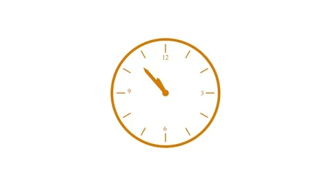 Minimalist counting down simple clock isolated animation 動画素材 301616227