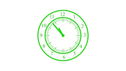 Minimalist counting down simple clock isolated animation Vidéo 301616355