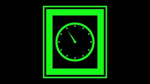 Minimalist counting down simple clock isolated animation Stock Footage 301616356