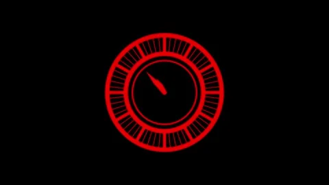 Minimalist counting down simple clock isolated animation Vidéo 301616410
