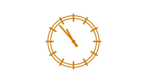Minimalist counting down simple clock isolated animation Stock Footage 301616503