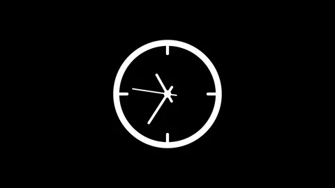 Minimalist counting down simple clock isolated animation 库存影片 301616568