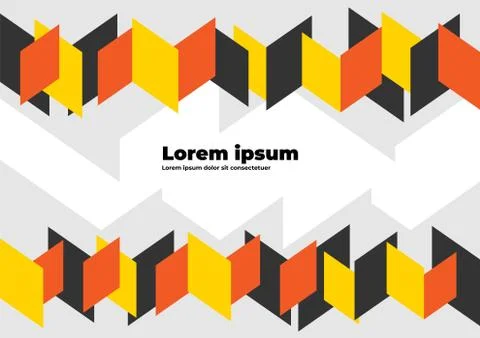 Minimalist creative geometric abstract background with copy space Stock Illustration