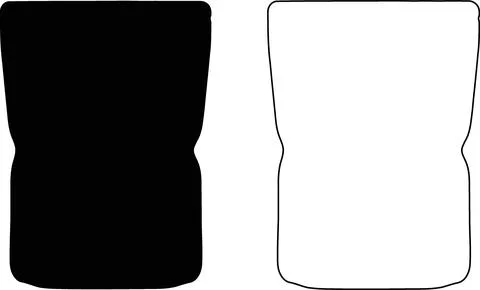 Minimalist cup icon silhouette vector Stock Illustration
