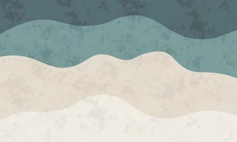 Minimalist curve shape with grunge texture. Stock Illustration