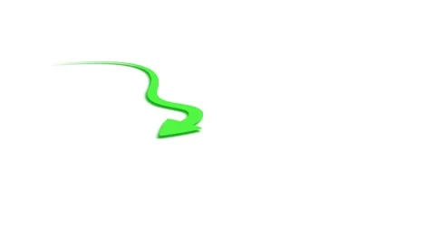 Minimalist curved arrow winding path and direction animation, Simple shape .. Stock Footage 337879300
