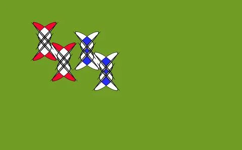 Minimalist Curved Cross Elements on Olive Stock Illustration