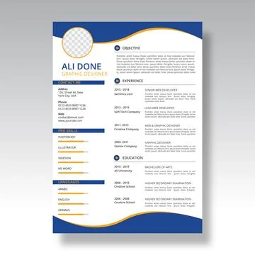 Minimalist cv template	 Illustrazione stock