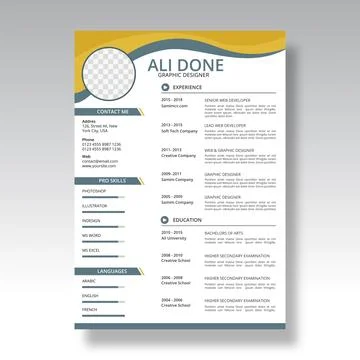 Minimalist cv template	 Illustrazione stock