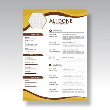 Minimalist cv template	 Stock Illustration