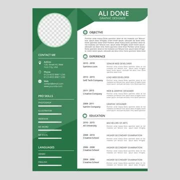 Minimalist cv template	 Illustrazione stock