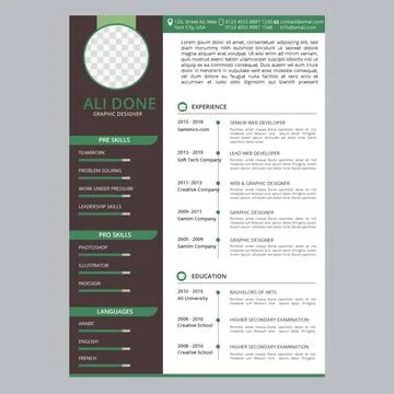 Minimalist cv template	 Illustrazione stock