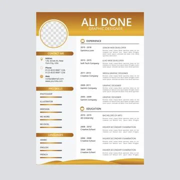 Minimalist cv template	 Stock Illustration