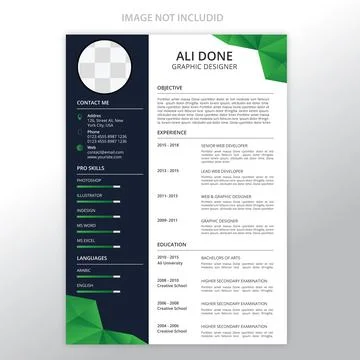 Minimalist cv template	 Stock Illustration