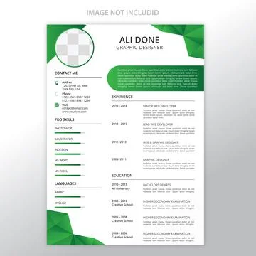 Minimalist cv template	 Stock Illustration