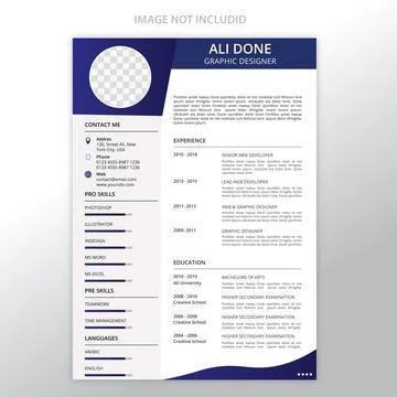 Minimalist cv template	 Stock Illustration