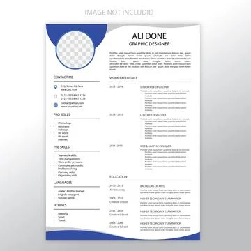 Minimalist cv template	 Stock Illustration