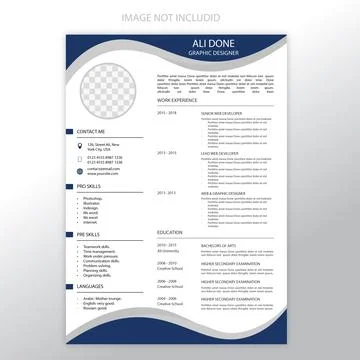 Minimalist cv template	 Stock Illustration