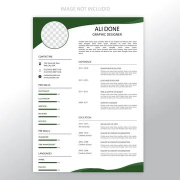 Minimalist cv template	 Illustrazione stock