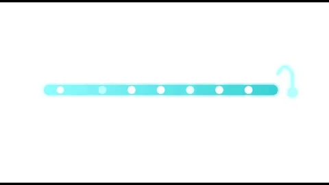 Minimalist Cyan Loading Progress Bar Animation Stockbeeldmateriaal 335400439