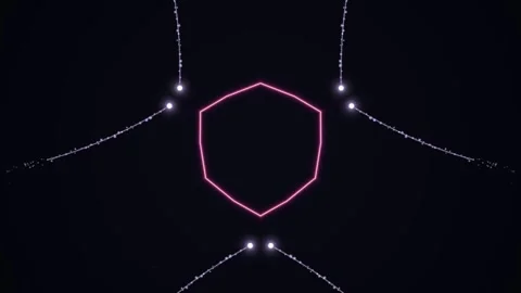 Minimalist Dark Abstract Geometric Wireframe Pattern Stock Footage 336269272