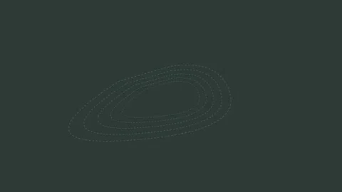 Minimalist dark background featuring abstract concentric dotted oval shapes Stock-Footage 336263230